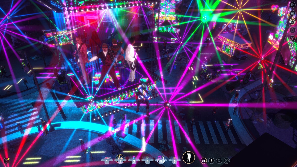 BEATDAY 全息演唱會美秀集團封測場〈我要你愛〉場景「賽博台客西門町」