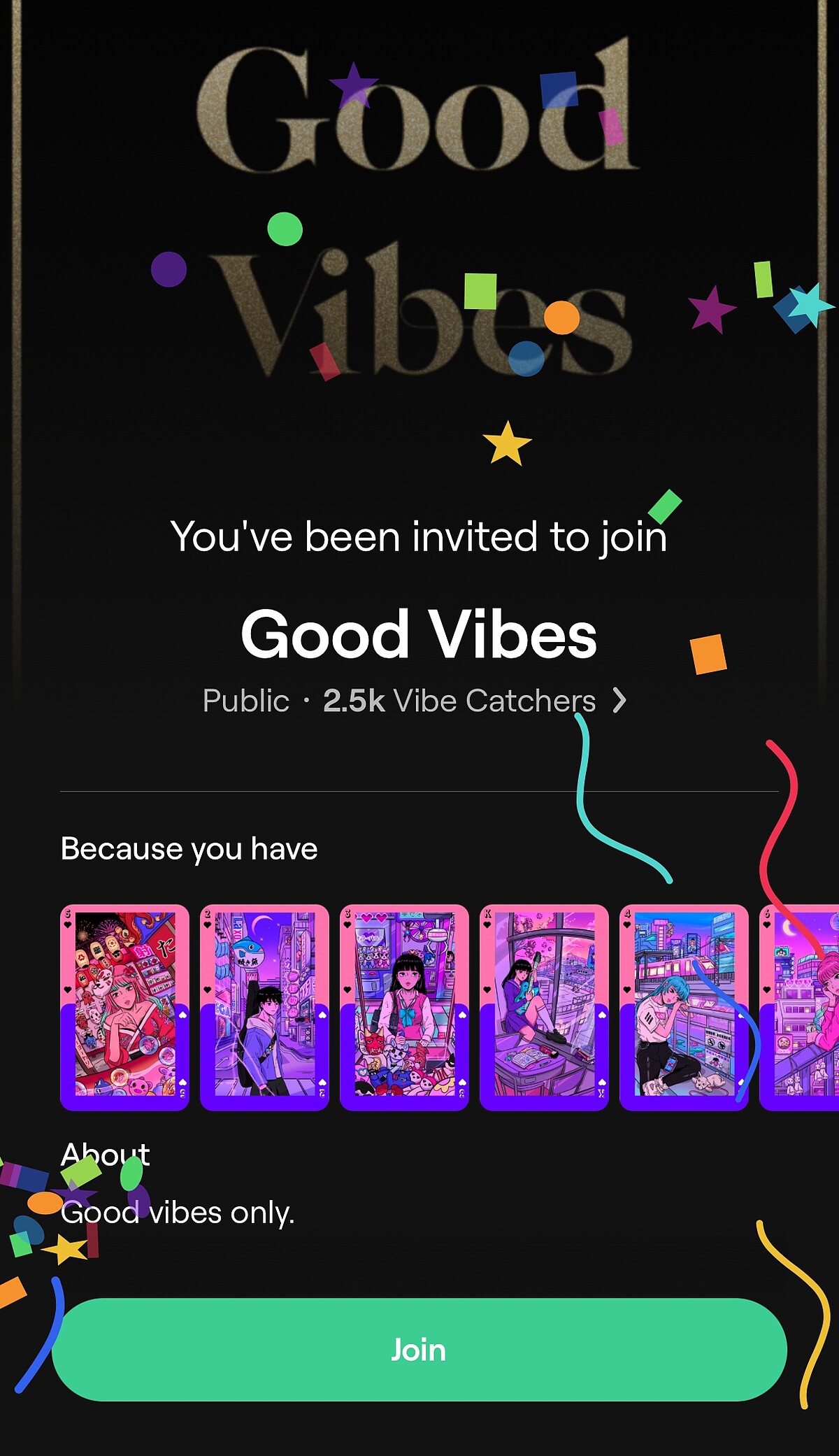 擁有OurSong的NFT即能加入指定Club