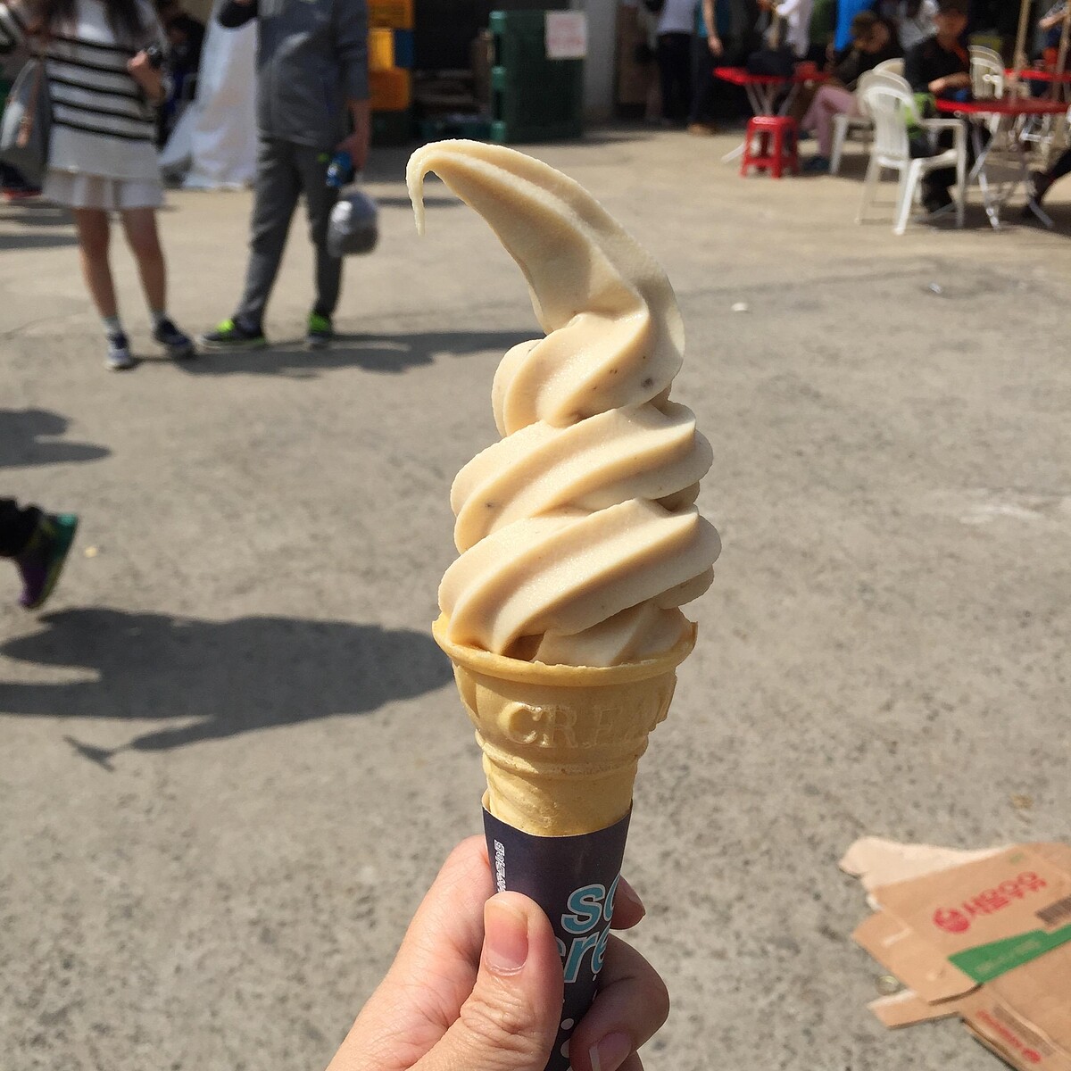 韓國光陽梅花村特有的梅子冰淇淋。