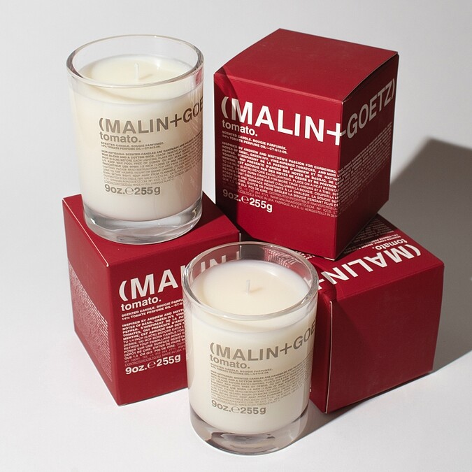 (MALIN+GOETZ)番茄限量香氛蠟燭情境圖。
