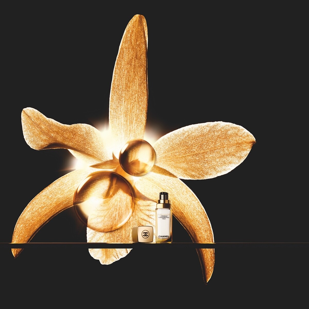 CHANEL香奈兒奢華金燦賦活亮眼精萃情境圖。