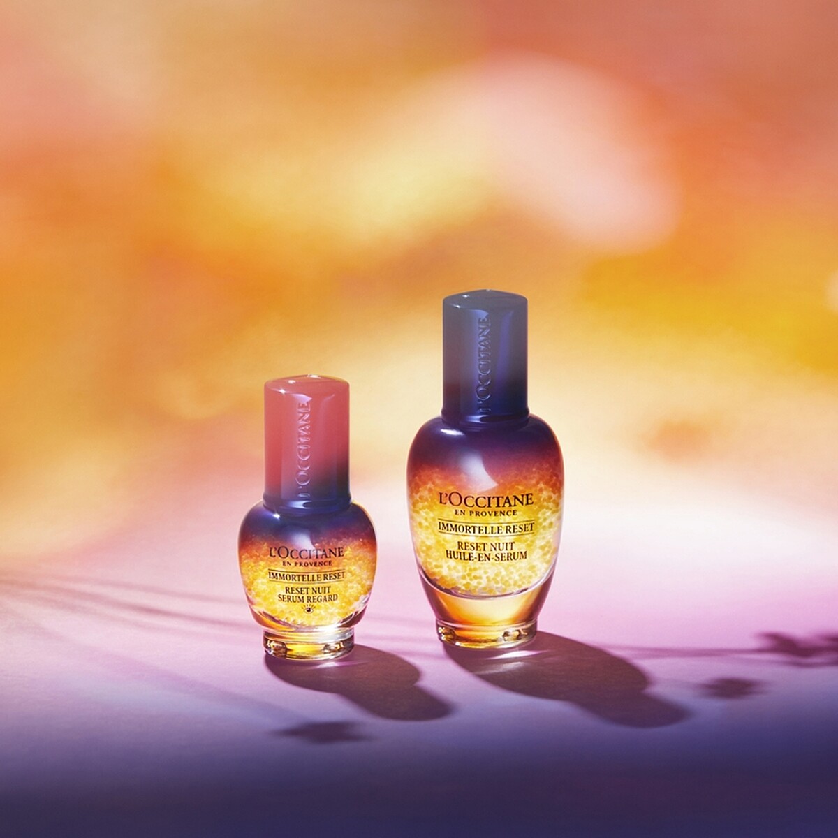 L&rsquo;OCCITANE歐舒丹光萃肌活露與光萃肌活亮眼修護露。