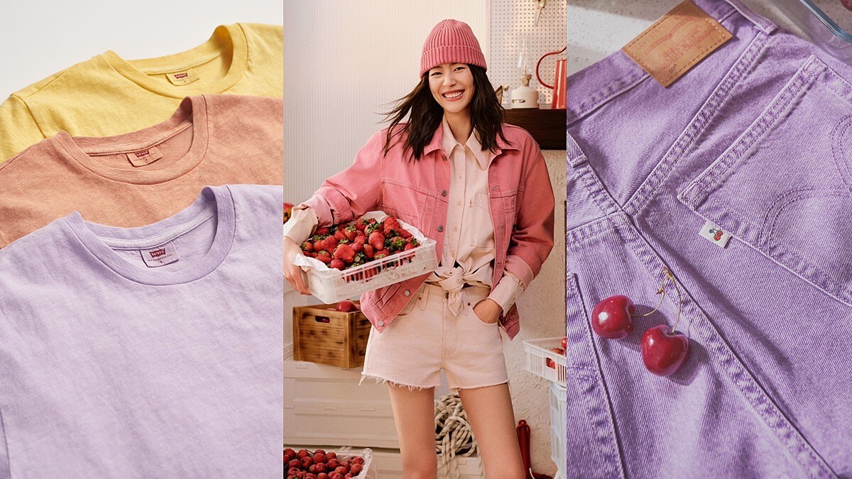 Levi’s經典丹寧渲染蜜桃粉、檸檬黃、薰衣草紫…全新Fresh系列5大商品推薦