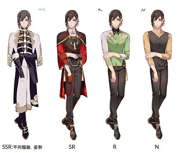 每個角色不同階級則會變換不同服裝,階級越高服裝造型就越華麗吸睛,甚至在節慶或活動還可以蒐集不同風貌的活動限定造型