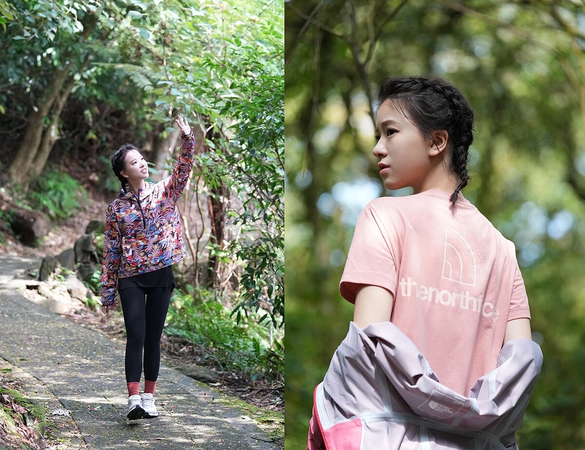 (左圖上身:藝術家Naomi Otsu印花聯名外套,售價:5,380元)/(右圖上身:粉色背部繽紛蝴蝶印花短袖T恤,售價:1,480元)