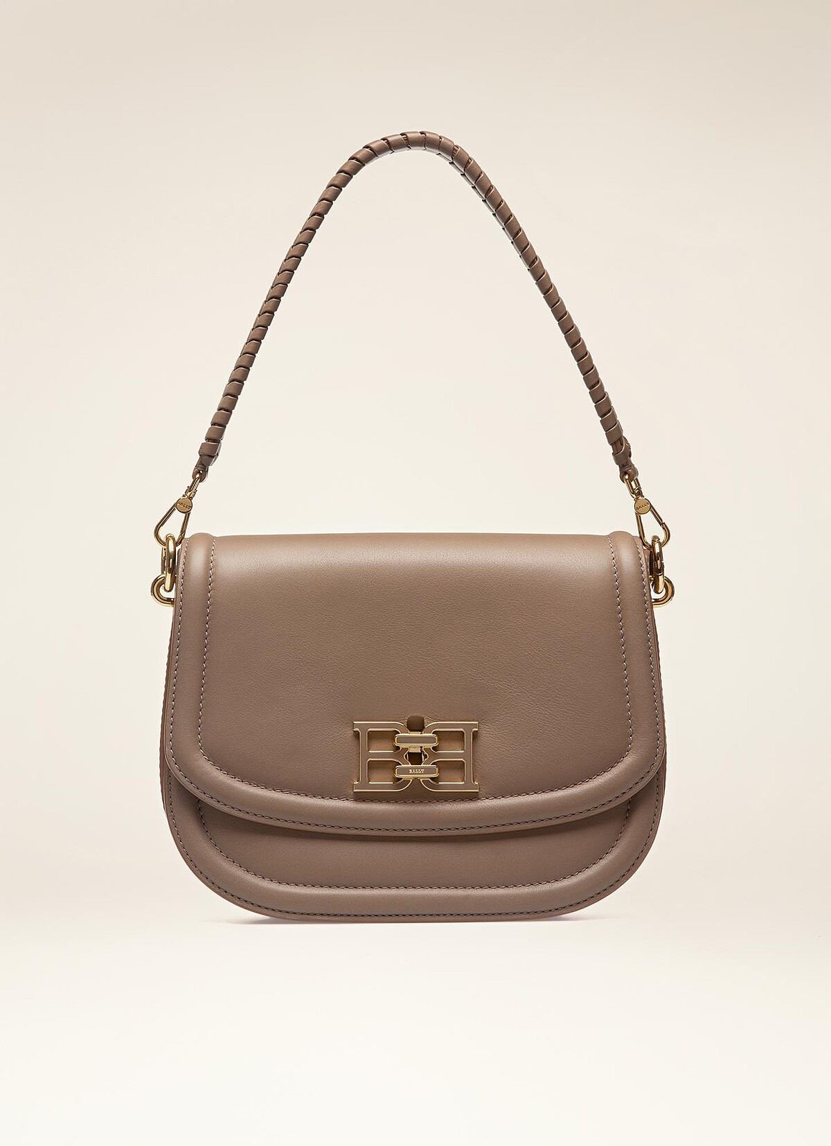 Bally B CHAIN系列 Beckie 淺棕編織背帶斜肩包，NT 58,000