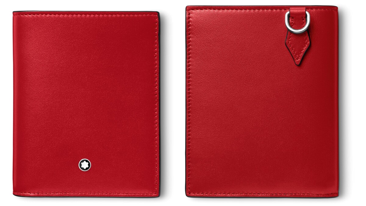 萬寶龍大師傑作系列6卡卡夾(紅)正面&背面設計，NT$10,000 