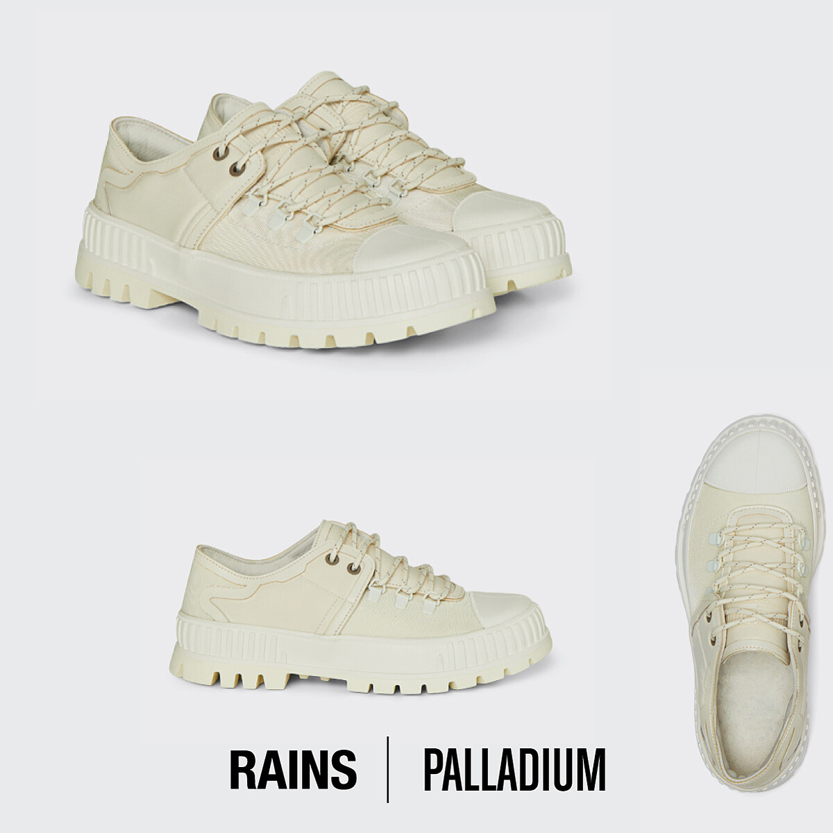 Pallashock巧克力鞋（燕麥白），NT$3,580