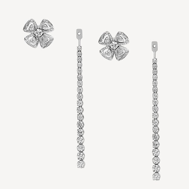 寶格麗Fiorever系列可變換式設計鑽石流蘇耳環