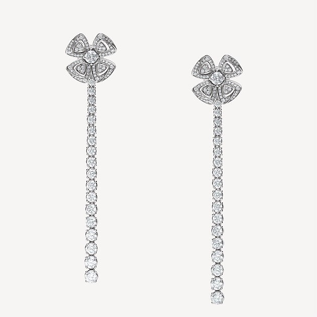 寶格麗Fiorever系列可變換式設計鑽石流蘇耳環