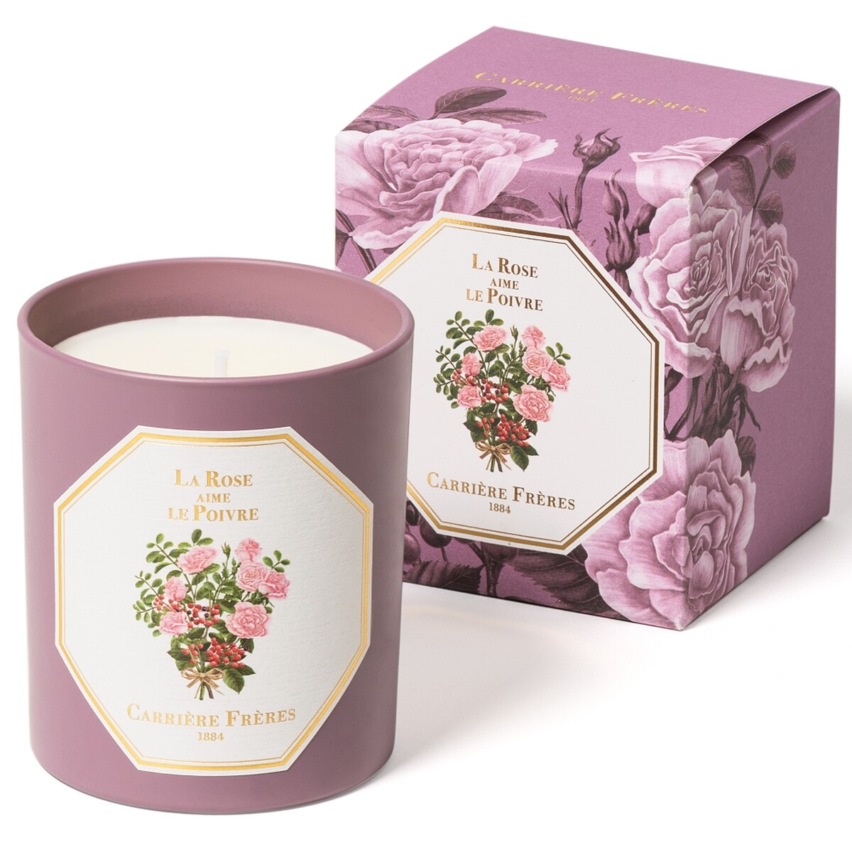 Carrière Frères玫瑰愛胡椒限量蠟燭185g，NT2,280。