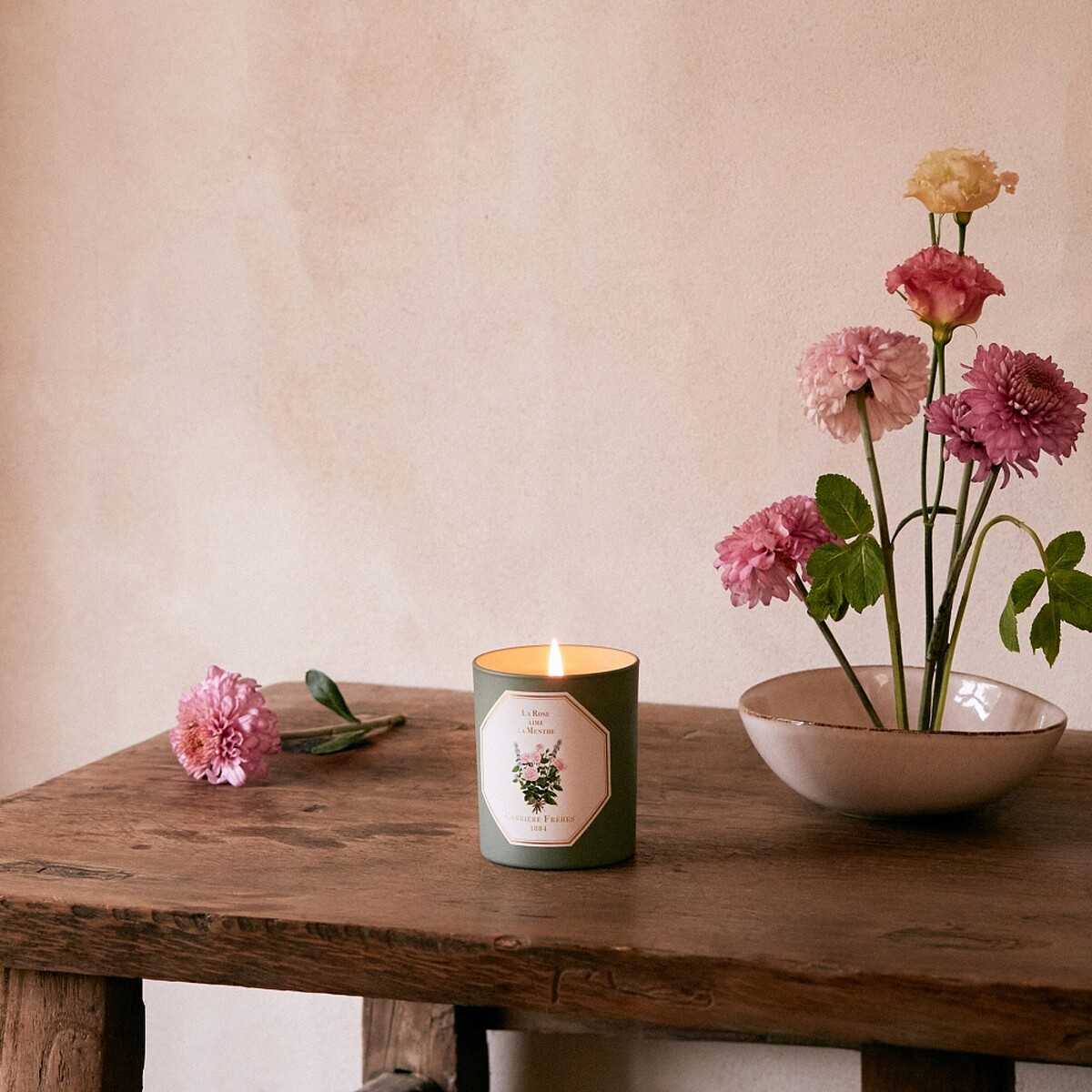 Carrière Frères玫瑰愛薄荷限量蠟燭185g，NT2,280
