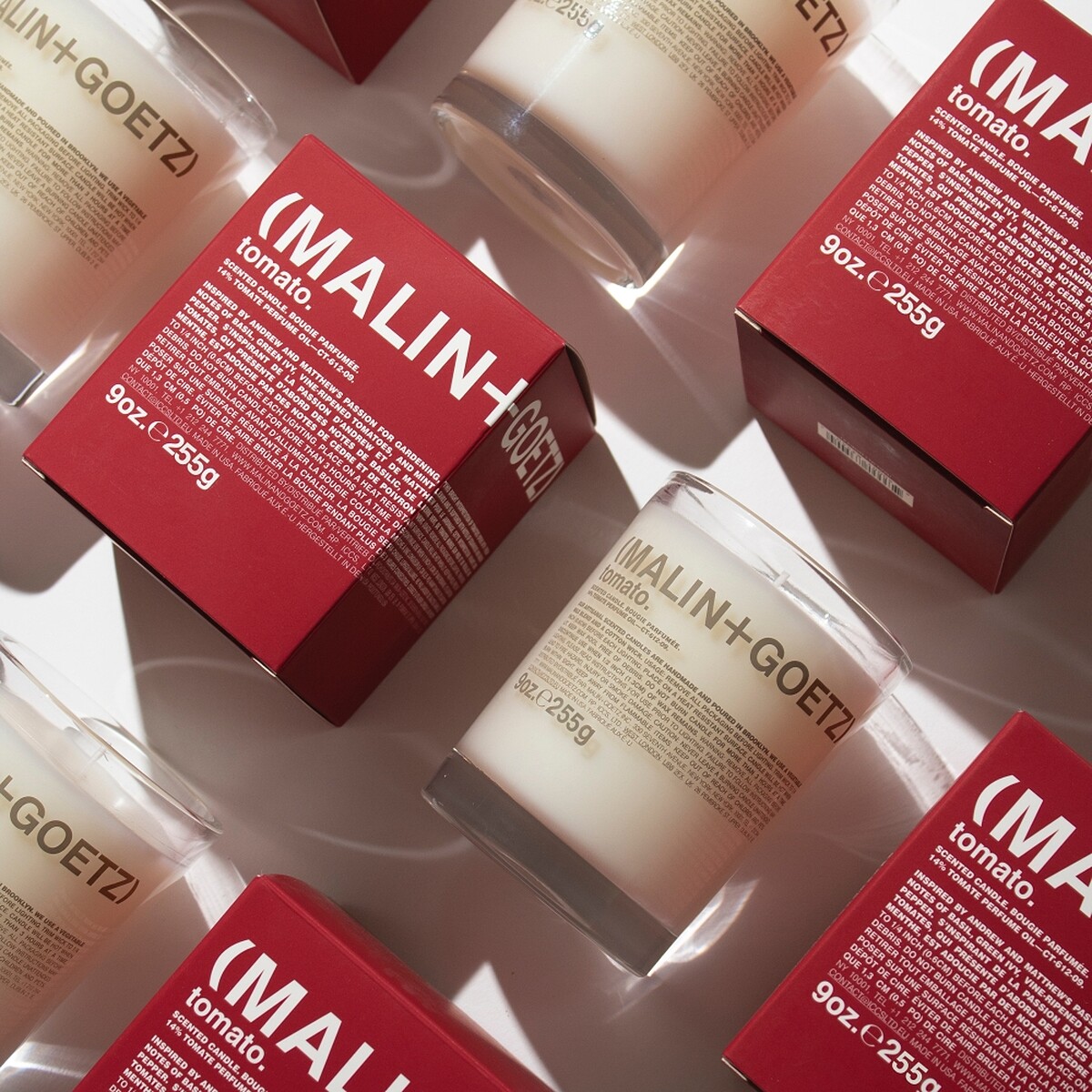 (MALIN+GOETZ)番茄限量香氛蠟燭情境圖。