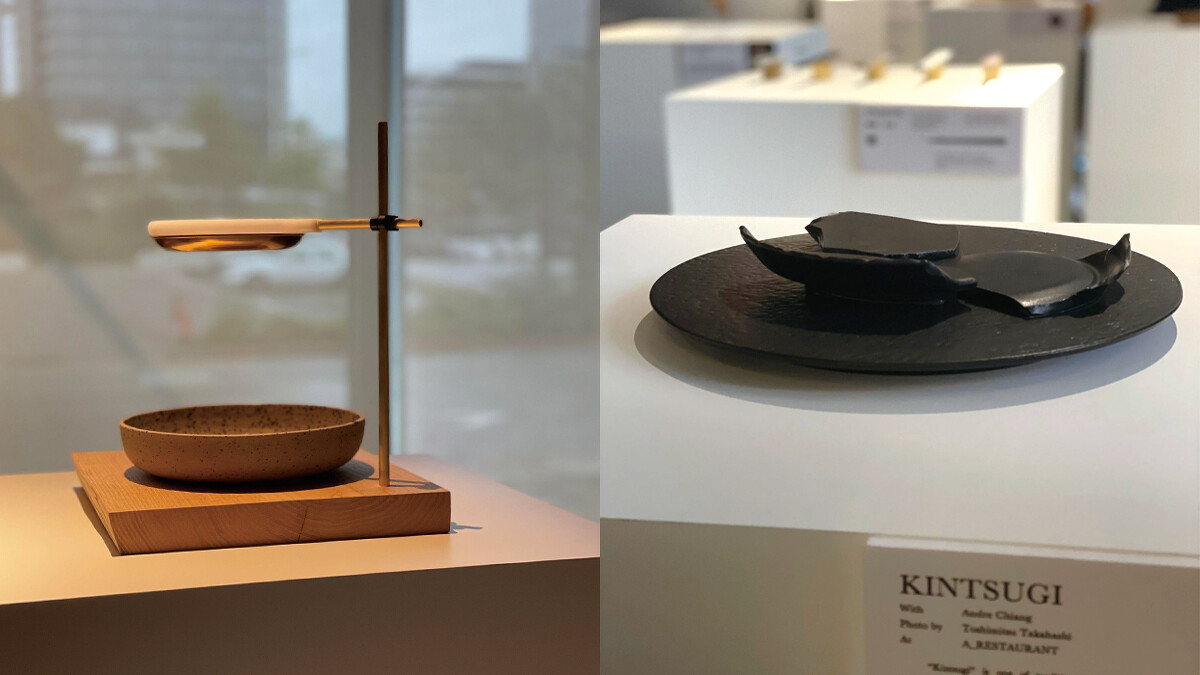 左為表達金澤多雨城市印象的《TIMELY rains（及時雨）》，右為展現傳統工藝的《Kintsugi（金継ぎ）》。