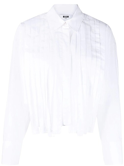 MSGM_流蘇短版襯衫，NT12,800。