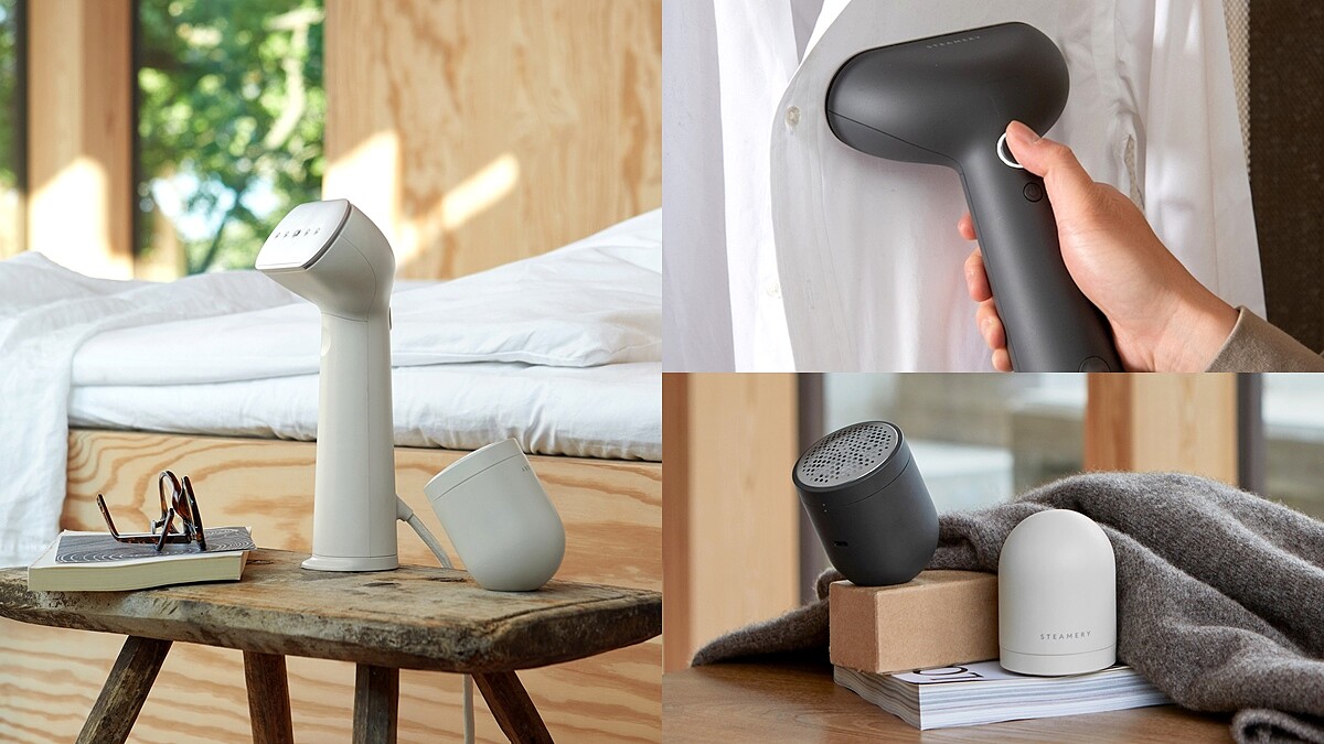 挑戰最美手持掛燙機!瑞典Steamery新一代更簡約好用,還有同色系除毛球機必須一起入手