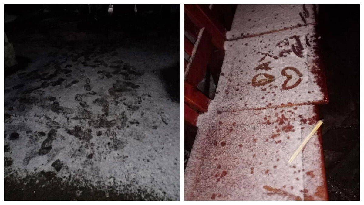 「李崠山莊」冬季常有機會遇到下雪