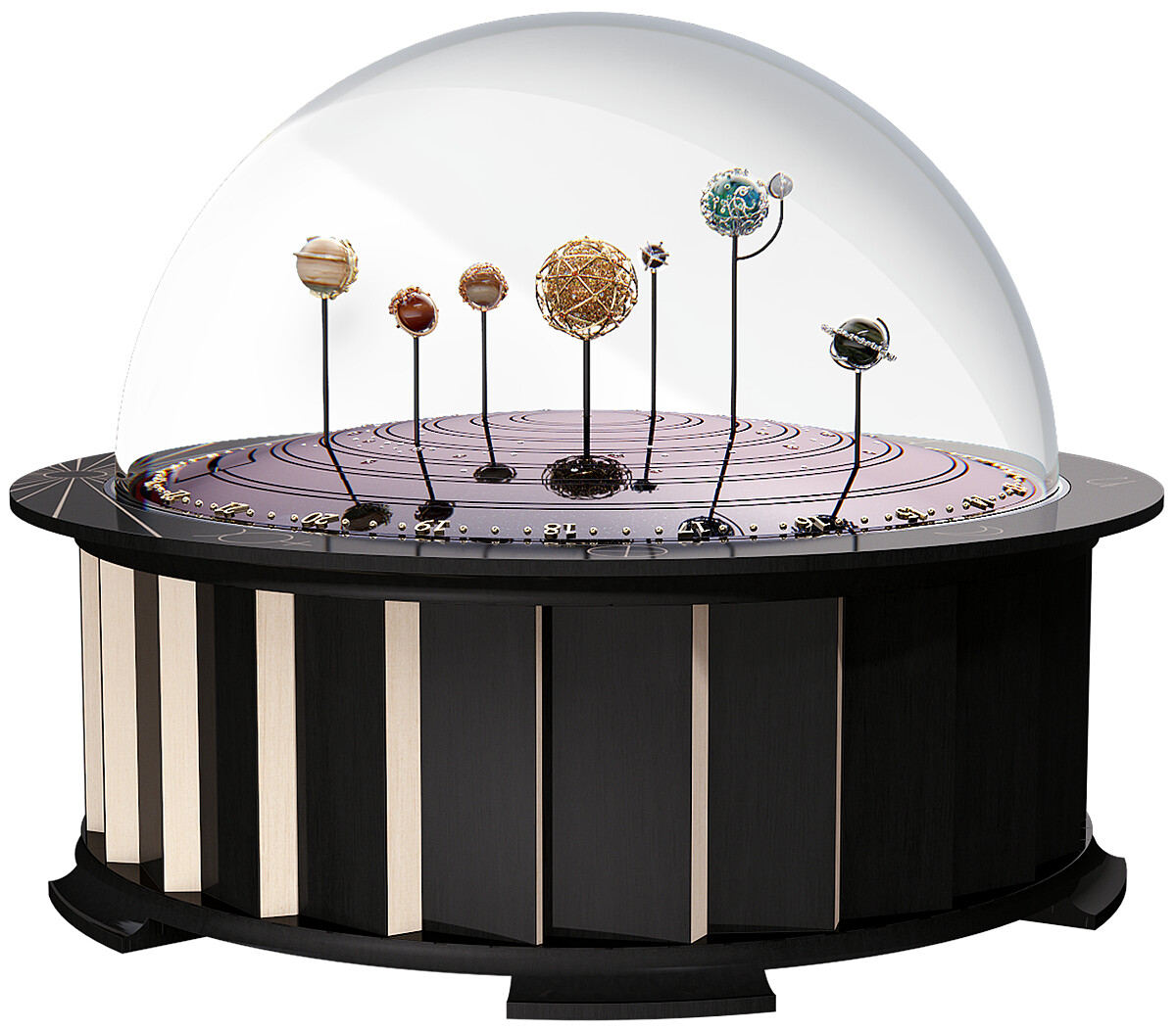 VCA梵克雅寶2022年度新錶：「Poetic Astronomy 詩意星象系列 Plan&eacute;tarium Automaton 自動機械裝置」