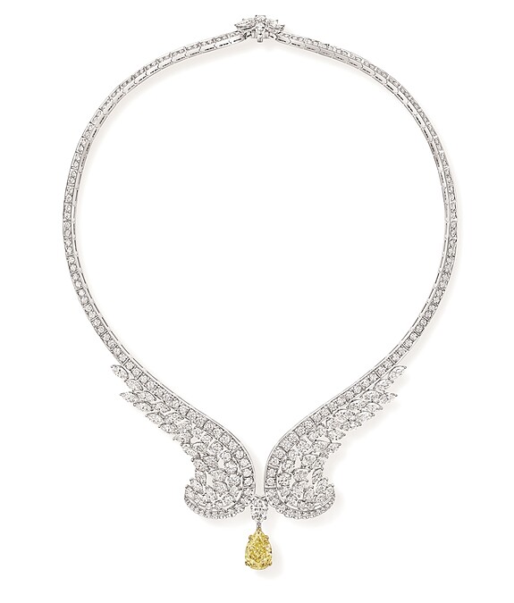 海瑞溫斯頓New York 系列 Eagle 黃鑽鑽石項鍊