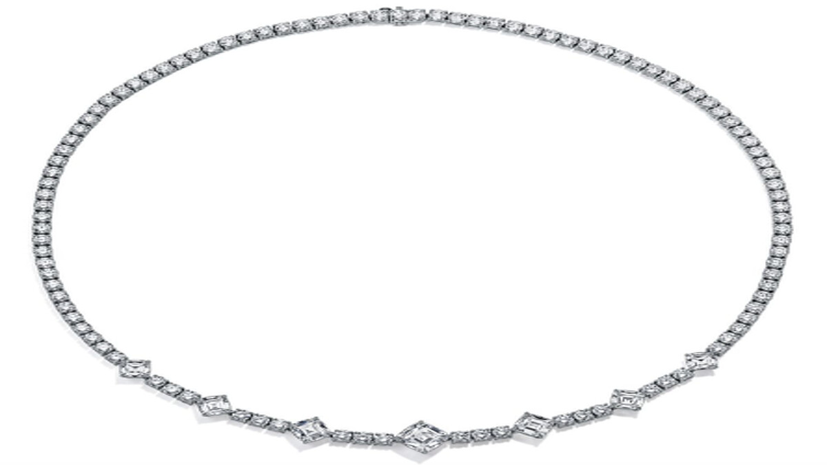 Tiffany鉑金鑲鑽項鍊