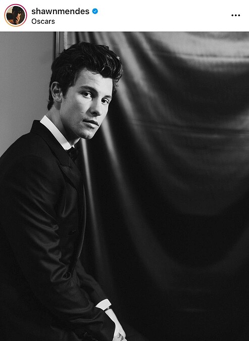 2022奧斯卡紅毯的男星造型與穿搭手錶：尚恩曼德斯 Shawn Mendes