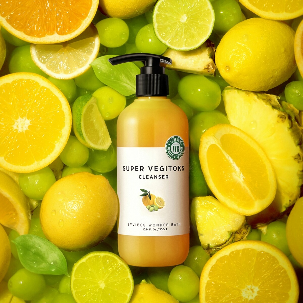 Wonder Bath蔬果精華自動發泡洗卸潔顏露(黃色光澤款)300ml，NT699。