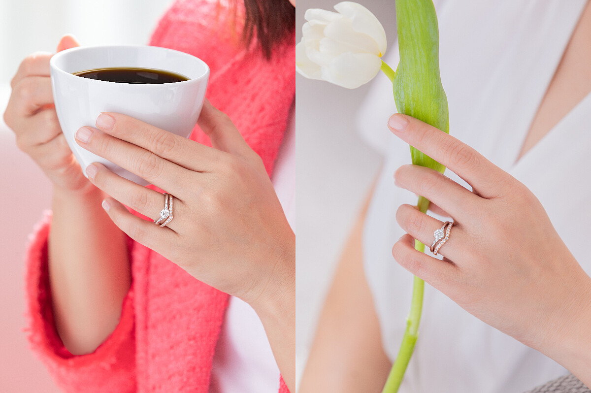 Kelano訂婚鑽戒、Hatur玫瑰金婚戒