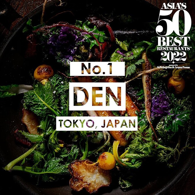 2022年亞洲最佳餐廳由日本東京「Den」奪下。