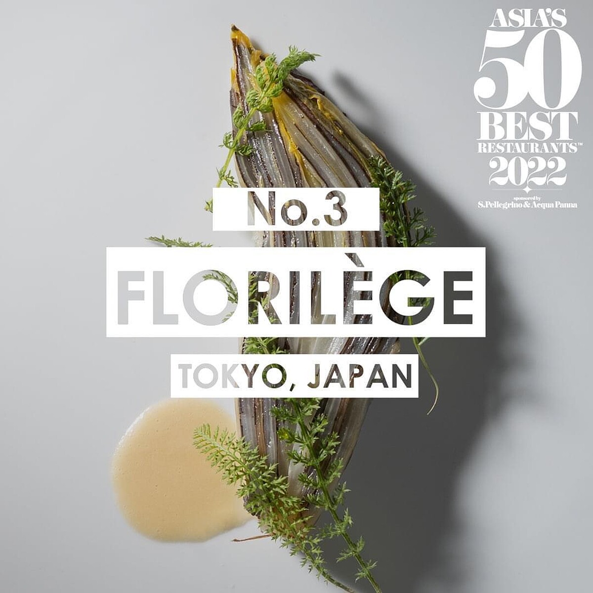 第三名為日本東京的法式料理餐廳「Floril&egrave;ge」。