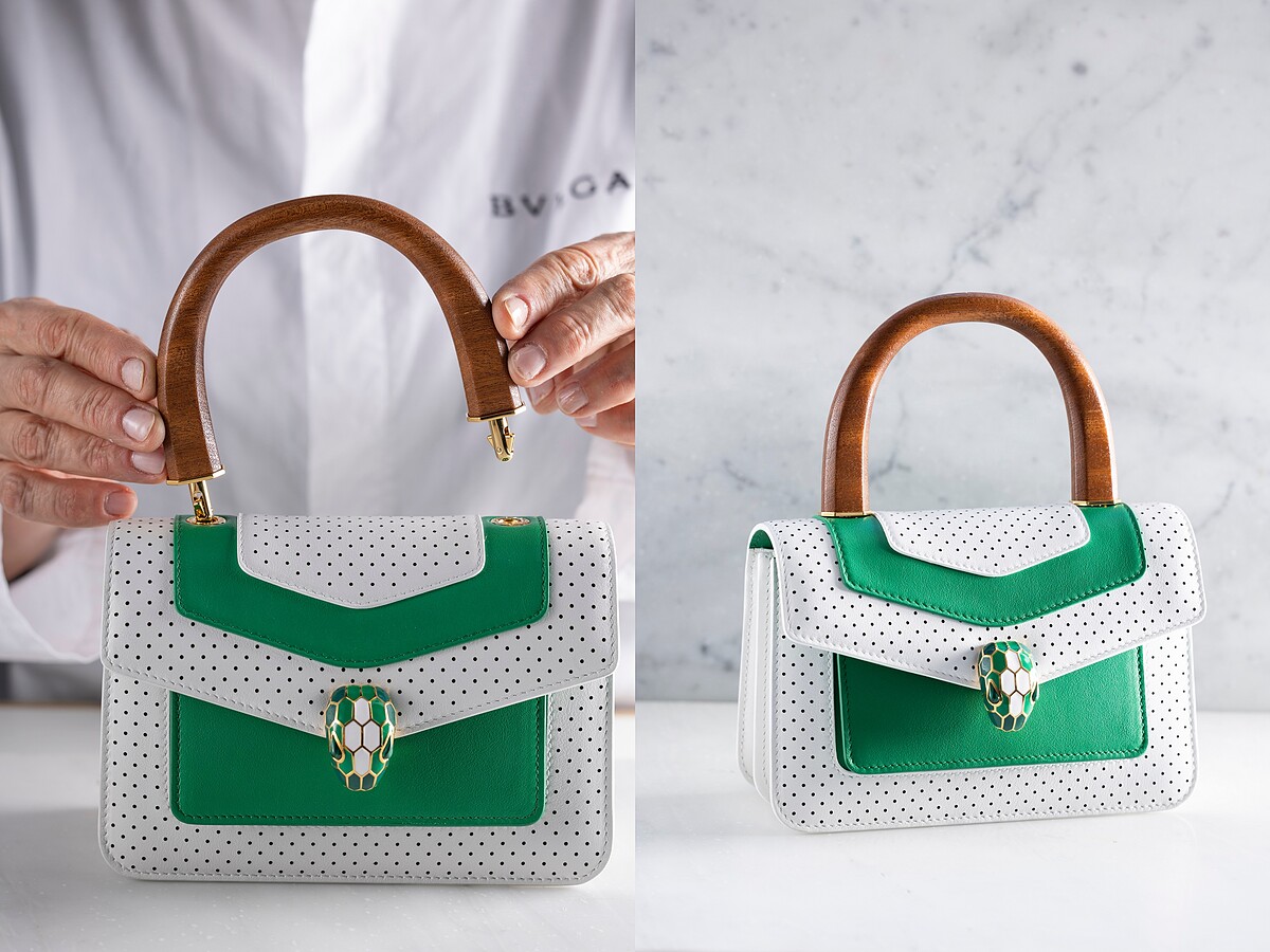 Serpenti Forever小牛皮手提包，NT$91,100