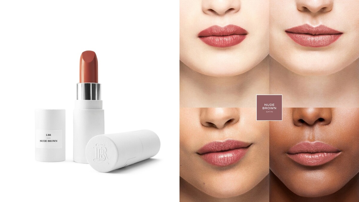 La Bouche Rouge香榭之吻絲絨唇膏(#NUDE BROWN伯爵)試色。