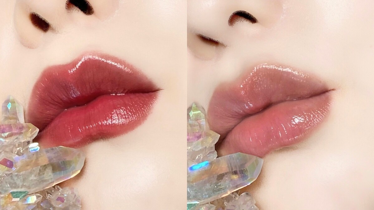 雅詩蘭黛 粉嫩慾望晶透潤唇膏#06石榴石、#02玫瑰石英，NT1,250