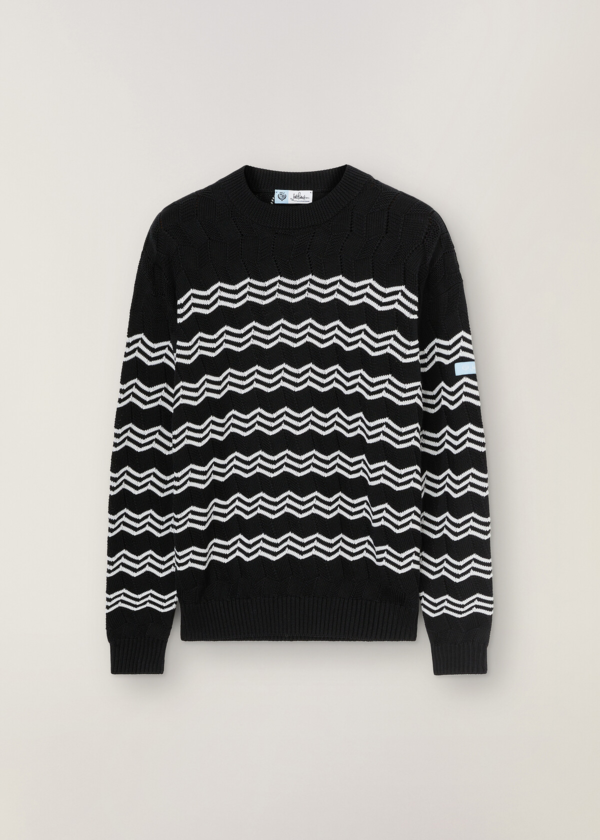 Loro Piana x 藤原浩 膠波浪針織上衣，NT$39,900