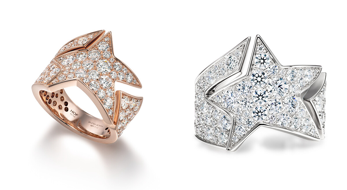 Illa Wraparound玫瑰金鑽石戒指、Illa Wraparound白K金鑽石戒指。