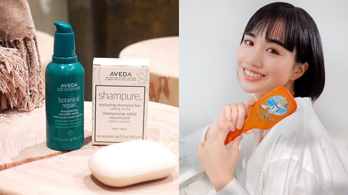 AVEDA重磅新成員「花植結構重鍵馥活精粹」修護毛燥一夜重生母胎健康髮！渡邊香織與AVEDA推出聯名隨行按摩梳，雙星連手呵護髮絲，綻放天使光柔順秀髮！ 