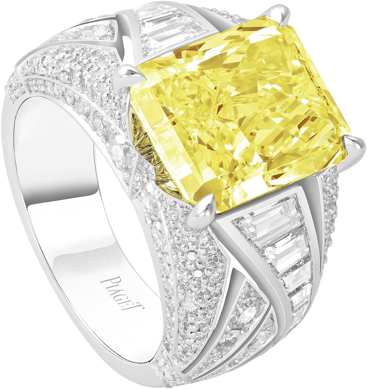 Piaget伯爵「Festive Lights慶典之光」濃彩黃鑽頂級珠寶戒指