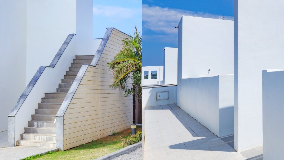 嵐翎白砂渡假莊園建築以純白極簡風格為主