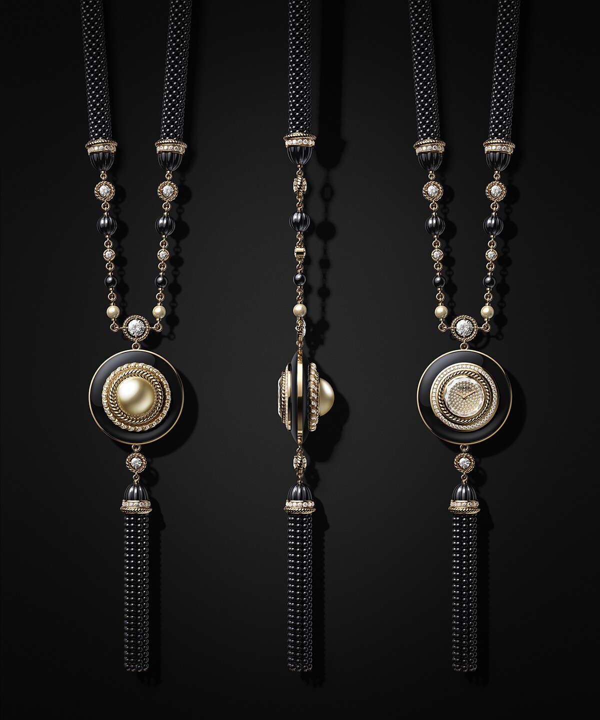 Mademoiselle Privé Bouton_Golden Pearl Long Necklace