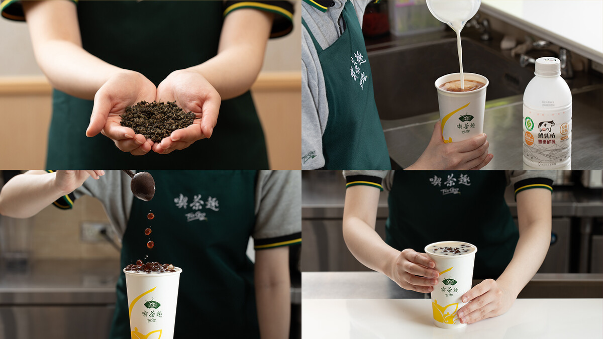 不只嚴選優質原物料，每杯茶飲都來自天仁喫茶趣ToGo員工最費心的手工製成。