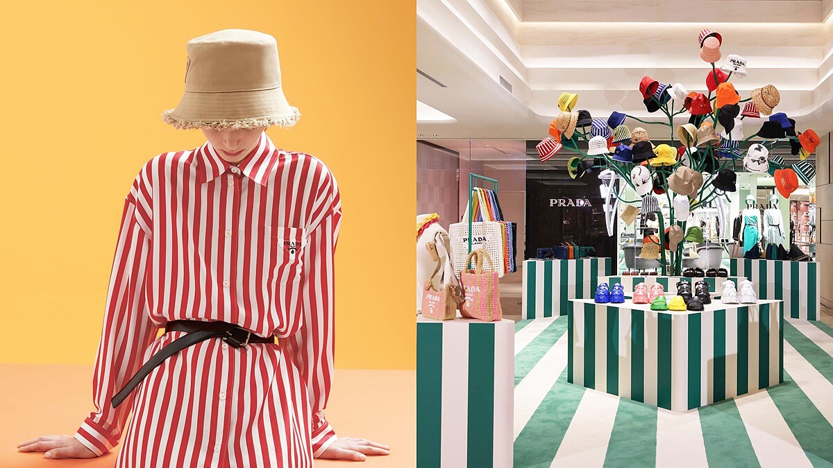Prada Tropico期間限定店的帽子樹太吸睛，草編包、漁夫帽5大爆款推薦
