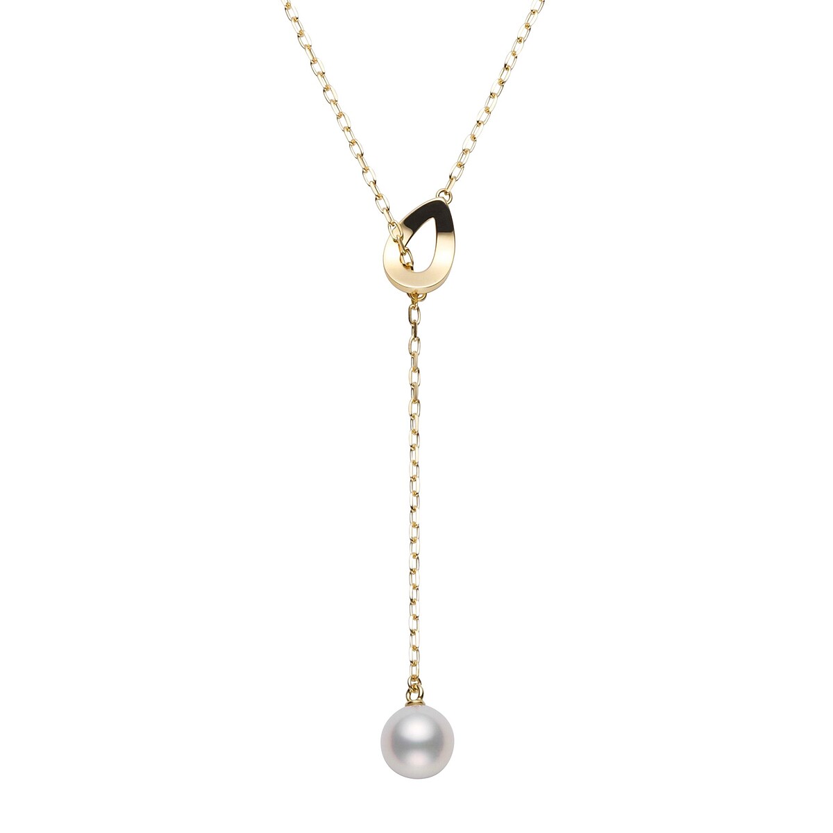 MIKIMOTO日本Akyoa珍珠18K黃金項鍊，推薦價NT30,000(台北信義新天地)