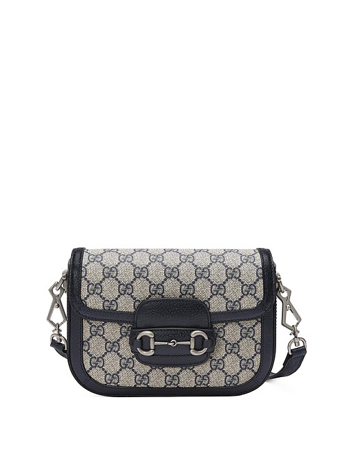 GG Blue午夜藍馬銜鍊肩背包，NT 88,300