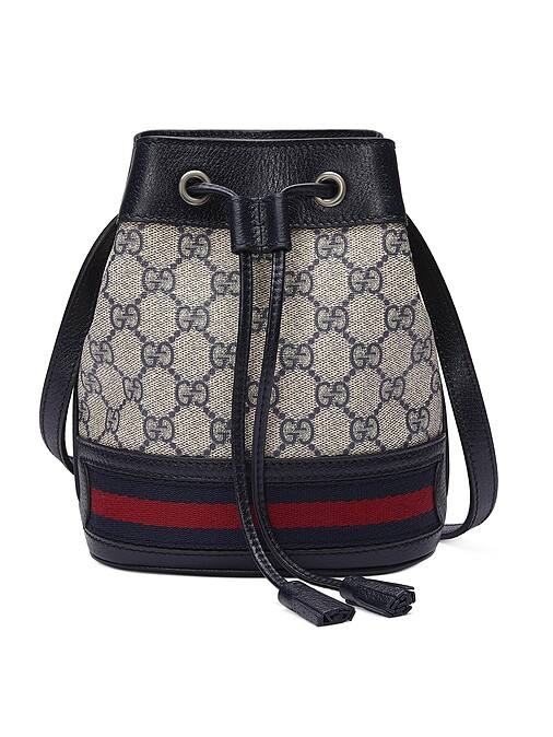 GG Blue午夜藍Ophidia肩背水桶包，NT 44,700