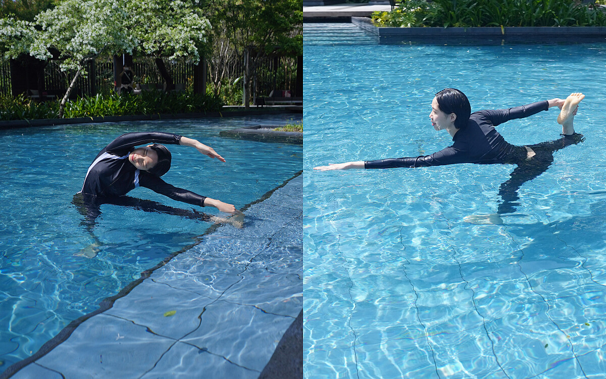 設計了水中無重力運動，適合每個年齡的遊客。