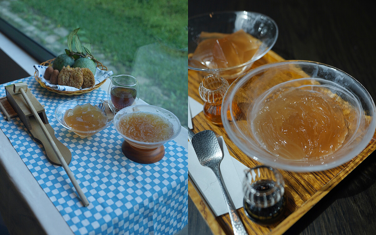 手洗愛玉活動，可選擇合適的兩種水質來進行。