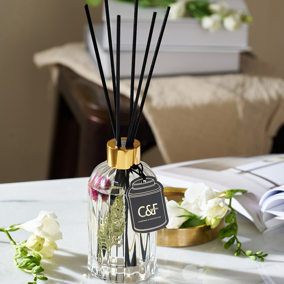 C&F香研所茶鑲系精油擴香-小蒼蘭金萱200ml，NT990。