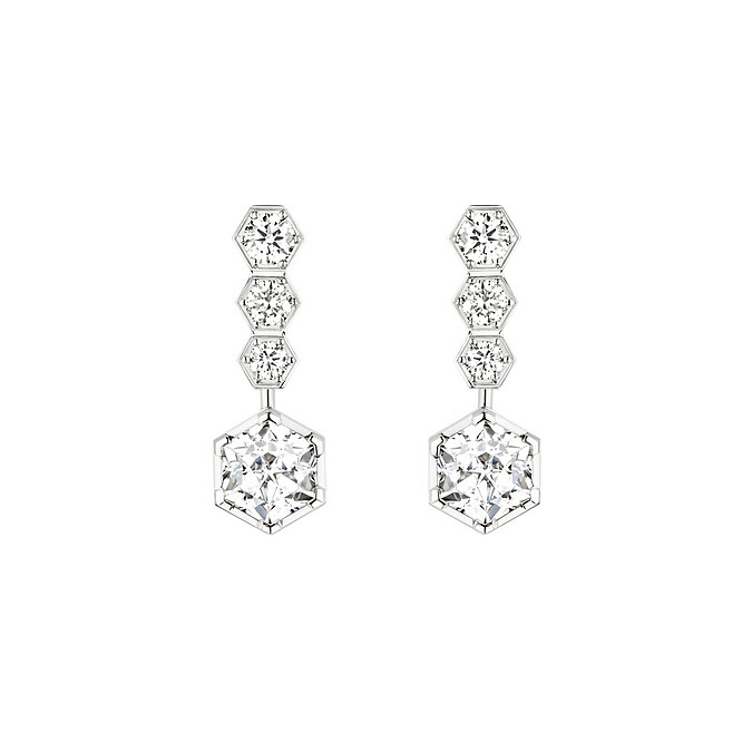 CHAUMET Bee My Love系列鑽石墜式耳環