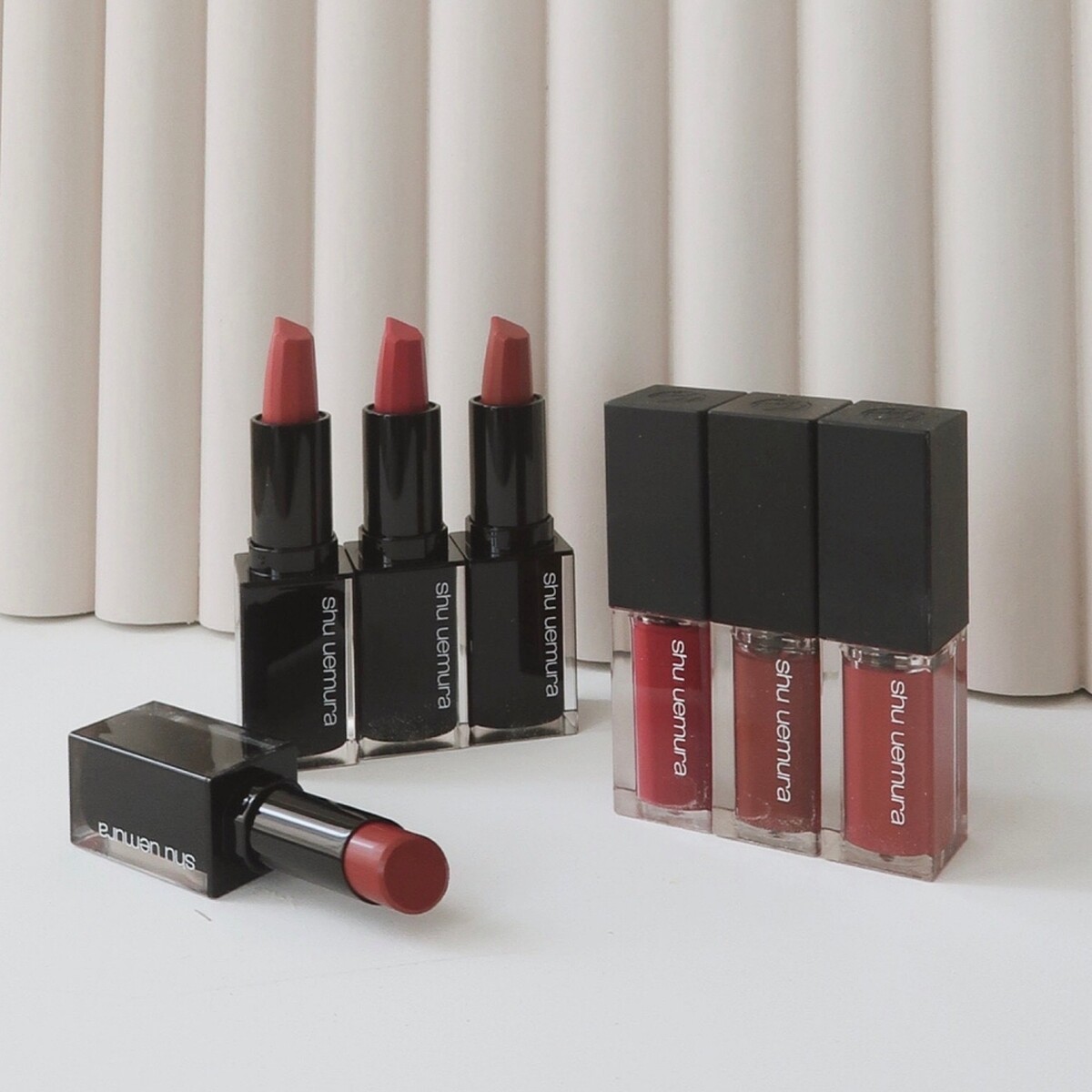 SHU UEMURA植村秀慵懶日落唇產品情境。