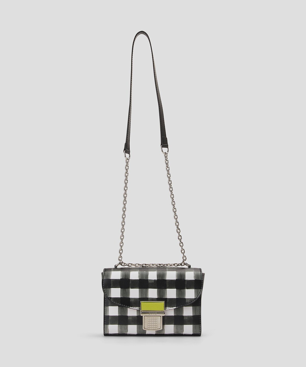 MSGM 中型 CLIC&reg; 黑格紋包，NT15,300。