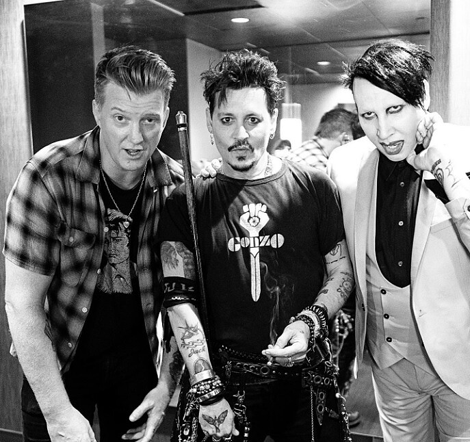 ▲瑪莉蓮曼森(右)被強尼戴普嫌太吵。(圖/翻攝自marilynmanson IG)